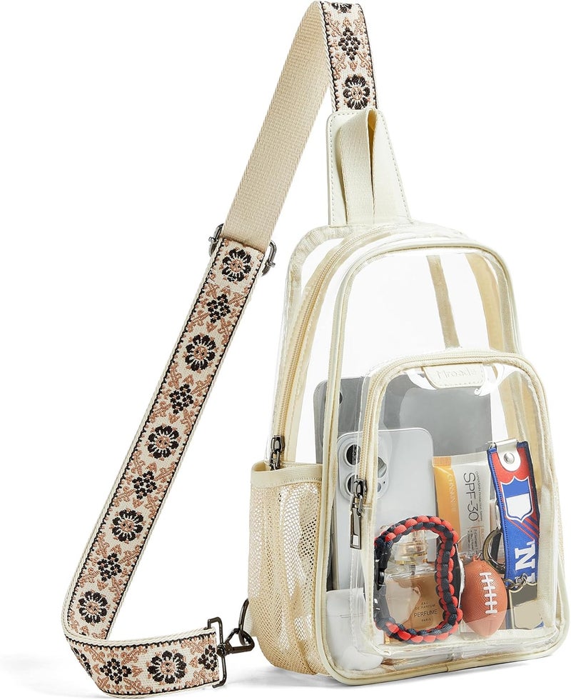 Mroede Clear Bag for Stadium Events Approved Clear Purses for Women Crossbody Transparent Bag Stadium Bags for Concert Sport - Image 1